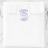 海の誕生日パーティーの下の人魚 ラウンドシール (バッグ)