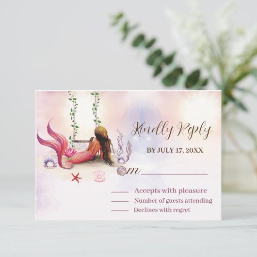 海の誕生日パーティーの下の人魚 出欠カード (スタンド正面)