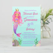 海の誕生日パーティーの下の人魚 招待状 (スタンド正面)