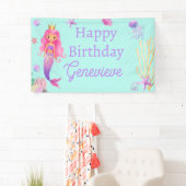 海の誕生日パーティーの下の人魚 横断幕 (インサイチュ)