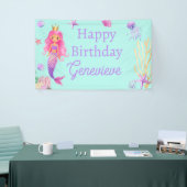 海の誕生日パーティーの下の人魚 横断幕 (トレードショー)