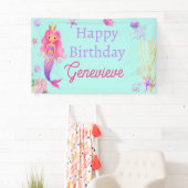 海の誕生日パーティーの下の人魚 横断幕 (インサイチュ)