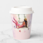 海の誕生日パーティーの下の人魚 紙コップ (裏面)