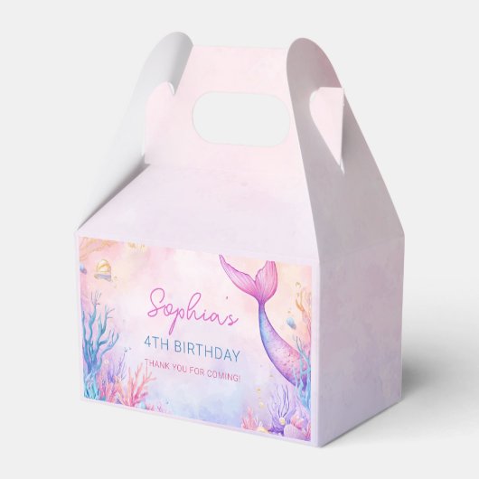 海の誕生日パーティーの下の女の子の人魚 フェイバーボックス (正面サイド)
