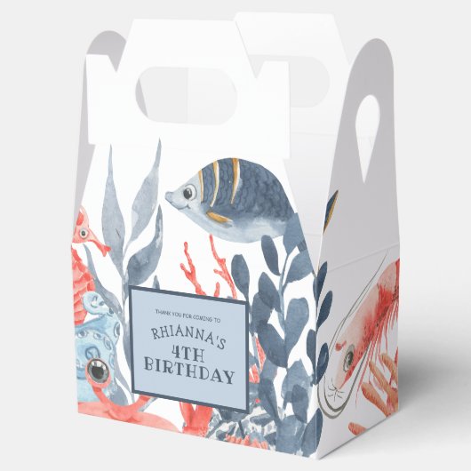 海の誕生日パーティーの下の子供 フェイバーボックス (オープン)