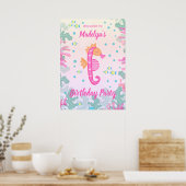 海の誕生日パーティーの下の海の馬 ポスター (キッチン)