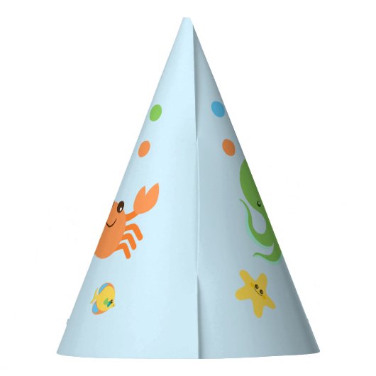 海の誕生日パーティーの帽子の下で パーティーハット (裏面)