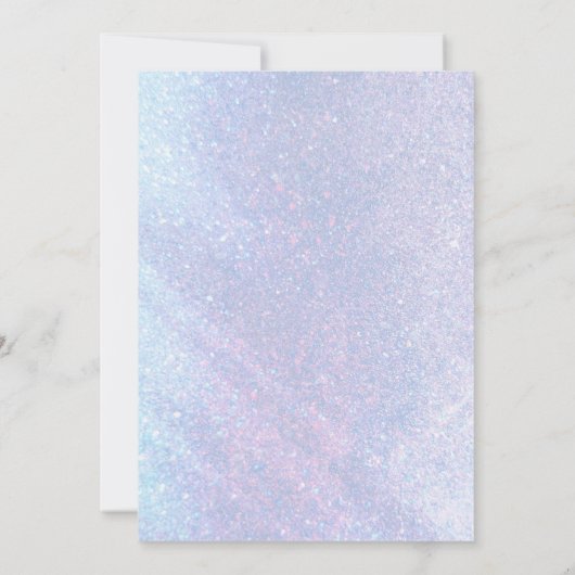 海の誕生日パーティーの招待の下の人魚 招待状 (裏面)