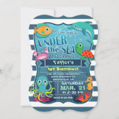海の誕生日パーティーの招待状の下で 招待状 (正面)