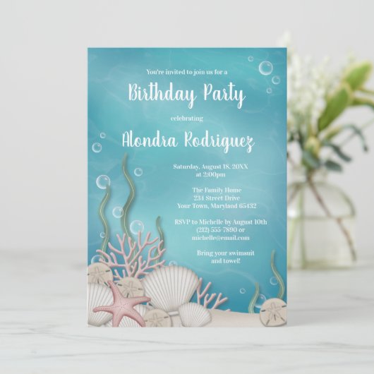 海の誕生日パーティーの招待状の下で 招待状 (スタンド正面)