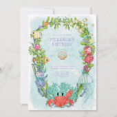 海の誕生日パーティーの招待状の下で 招待状 (正面)