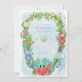 海の誕生日パーティーの招待状の下で 招待状