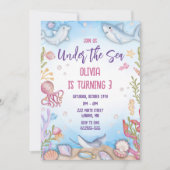 海の誕生日パーティーの招待状の下で 招待状 (正面)