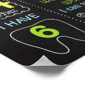 海の誕生日パーティーの黒板の看板の下 ポスター (角)