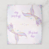 海の誕生日パーティーフードのテントの下の人魚 プレイスカード (外部開封)