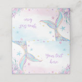 海の誕生日パーティーフードのテントの下の人魚 プレイスカード (外部開封)