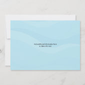 海の誕生日会の下で猫マーメイド・ユニコーン 招待状 (裏面)