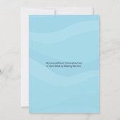 海の誕生日会の下で猫ユニコーン・マーメイド 招待状 (裏面)