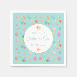 海の誕生日会の下で スタンダードカクテルナプキン