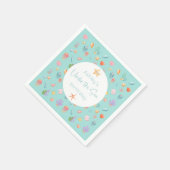 海の誕生日会の下で スタンダードカクテルナプキン (角)