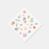 海の誕生日会の下で スタンダードカクテルナプキン (角)