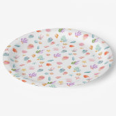 海の誕生日会の下で ペーパープレート (アングル)