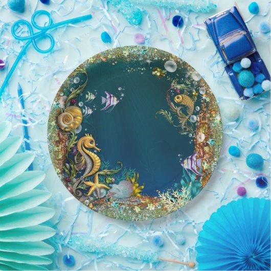 海の誕生日会の下で ペーパープレート (パーティー)