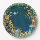 海の誕生日会の下で ペーパープレート (正面)