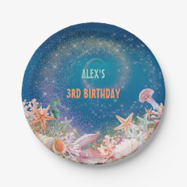 海の誕生日会航海のの下で ペーパープレート