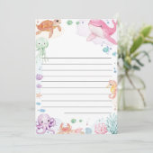 海の誕生日時間カプセルのメッセージカードの下 サンキューカード (スタンド正面)