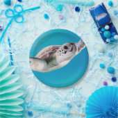 海の豪華なウミガメの水泳 ペーパープレート (パーティー)