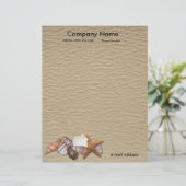 海の貝および砂浜 レターヘッド (スタンド正面)