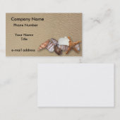 海の貝および砂浜 名刺 (正面/裏面)