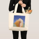 海の貝の終わり ラージトートバッグ (正面(商品))
