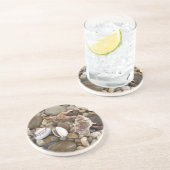 海の貝の背景 コースター (側面)