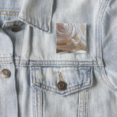 海の貝及びヒトデの背景-ビーチの貝 缶バッジ (インサイチュ)