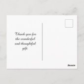 海の貝殻のブルーストライプ ポストカード (裏面)