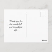 海の貝殻のポストカード（ブルーストライプ） ポストカード (裏面)