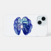 海の貝殻の中の真珠 iPhone 15ケース (裏面横)