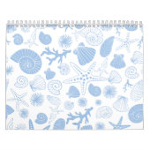 海の貝殻の淡いブルーの航海のな海岸のビーチ カレンダー (カバー)