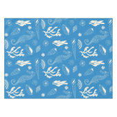 海の貝殻を使ったシームレスな模様 テーブルクロス (正面(横))