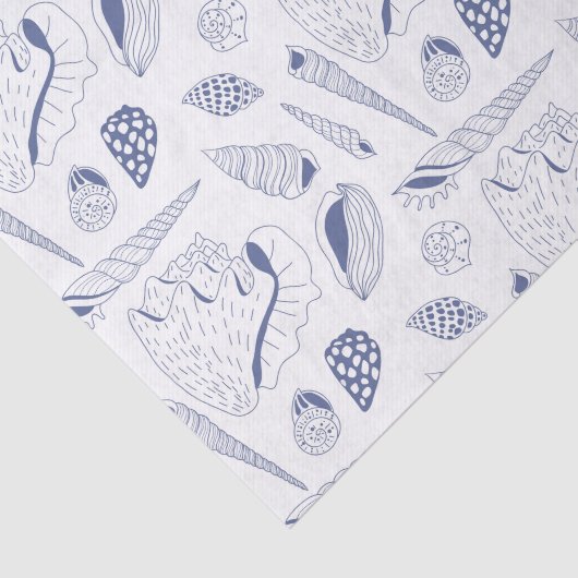 海の貝殻を使ったシームレスな模様 薄葉紙 (詳細)