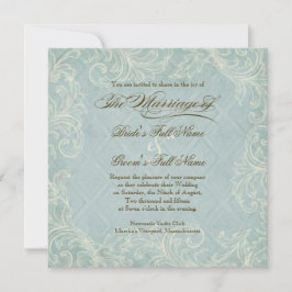 海の貝殻ビーチでのウェディング　フローラルコテージ 招待状