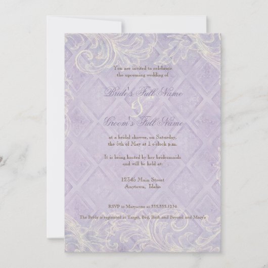 海の貝殻ビーチでのウェディング　フローラルコテージ 招待状 (正面)