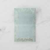 海の貝殻ビーチのウェディング ブーケの花の コテージ サンキューカード (内部)