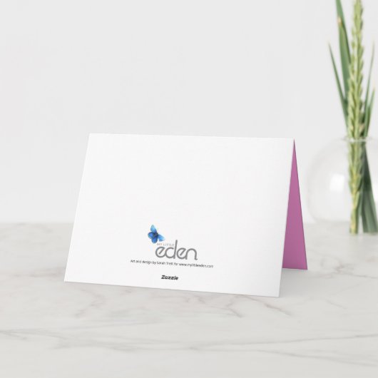 海の貝類の水の色アートマザーズデイカード カード (裏面)