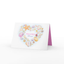 海の貝類の水の色アートマザーズデイカード