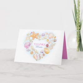 海の貝類の水の色アートマザーズデイカード カード