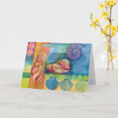 海の貝 カード (黄色い花)