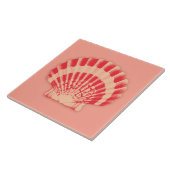 海の貝-珊瑚およびモモ タイル (側面)